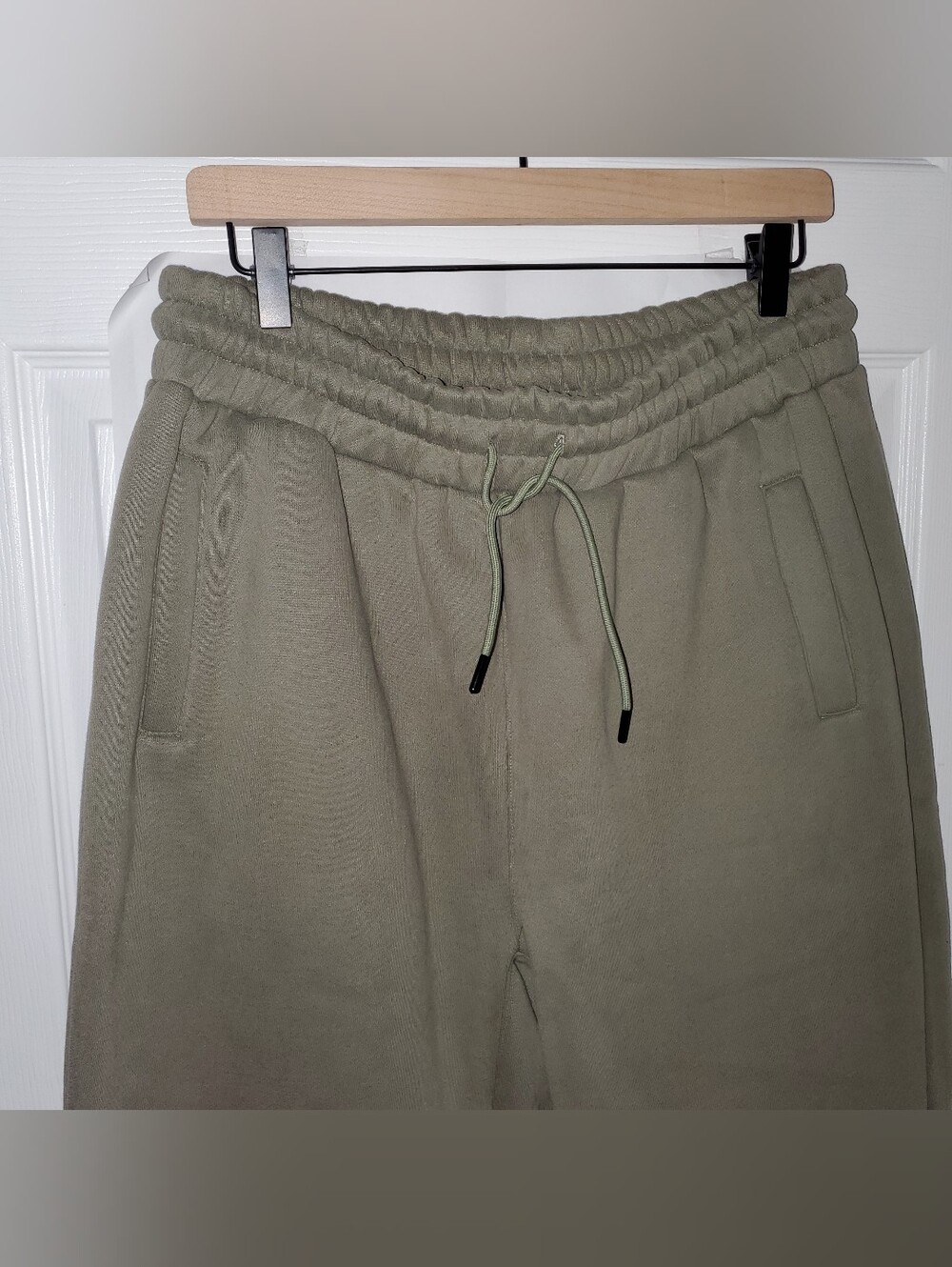Olive Drawstring Jogger Pants - Picture 3 of 5